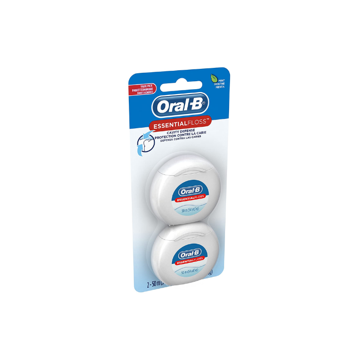 Thumbnail: Oral-B Essential Floss Cavity Defense Dental Floss, 54 Yards Twin Pack