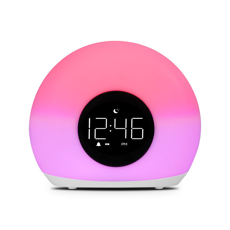 サムネイル： 光目覚まし時計 ledデジタル時計 多色調光と4段階明るさ調整置き時計 スヌーズ機能付き 睡眠タイマーデジタル時計 寝室 電源アダプター付き
