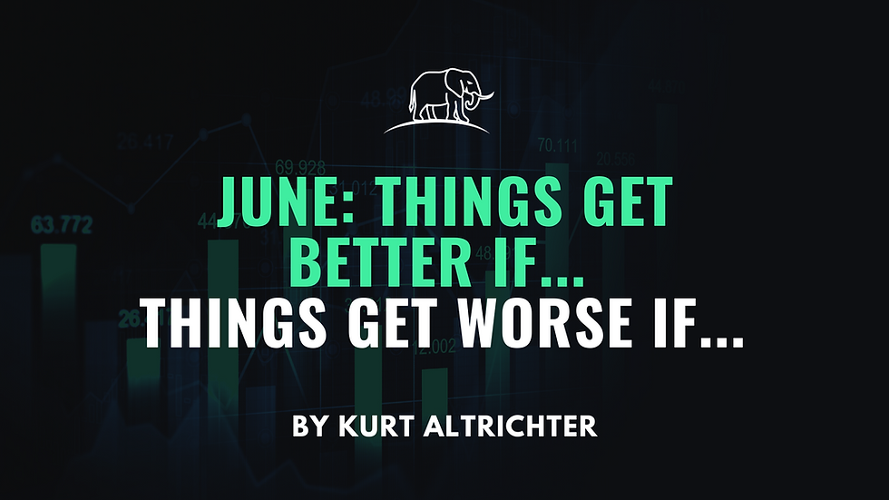 June Market Multiples - Things Get Better if...Things Get Worse If...