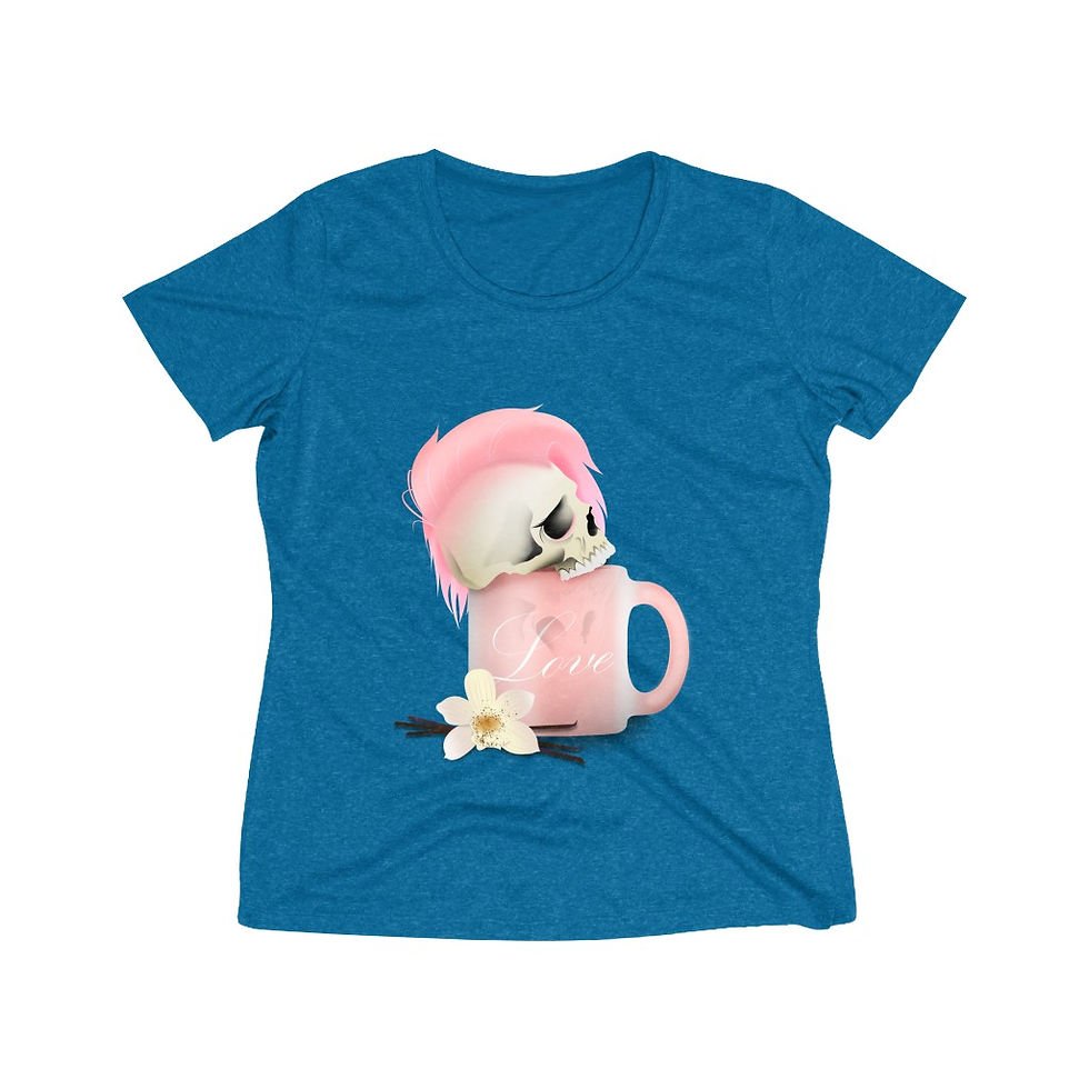 Thumbnail: "Cup O' Love" Women's Heather Wicking Tee