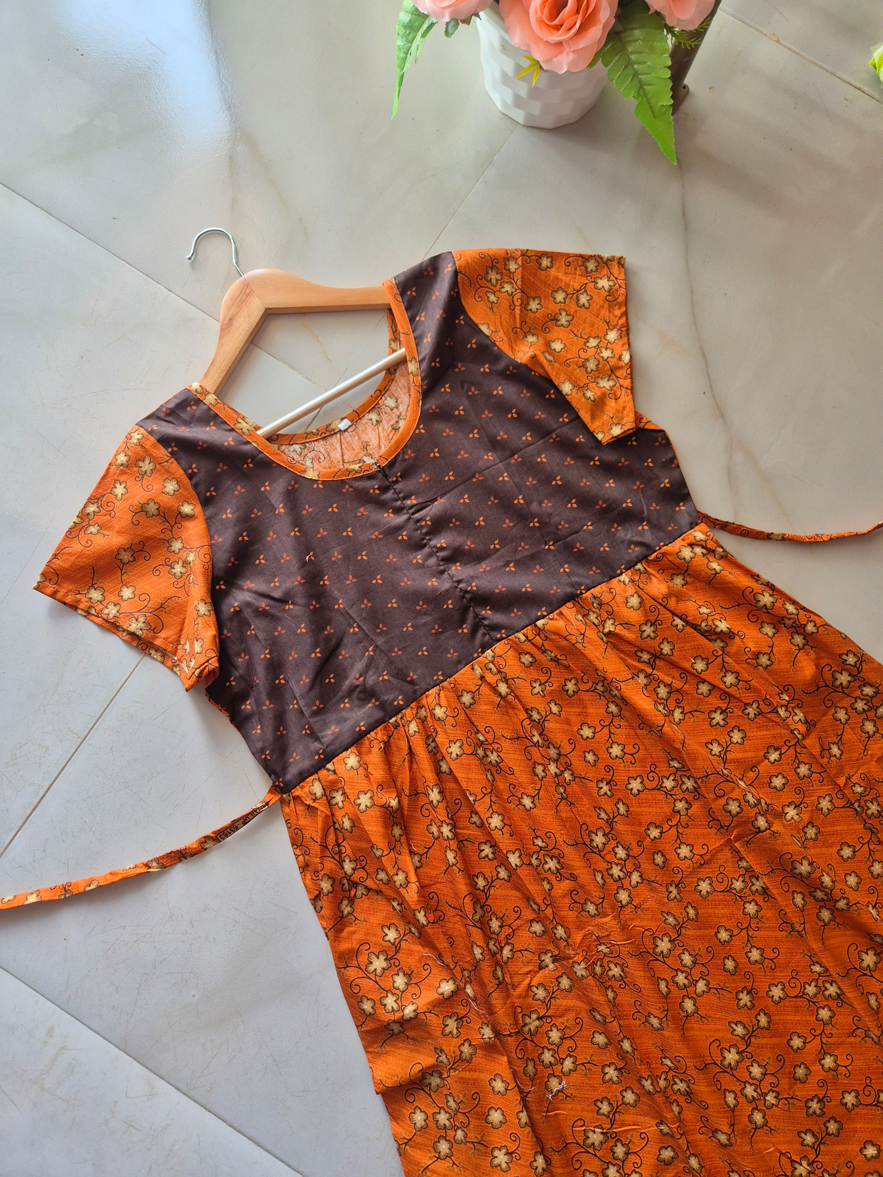 Mustard Jasmine  pattern 1 casual/ Feeding maxi