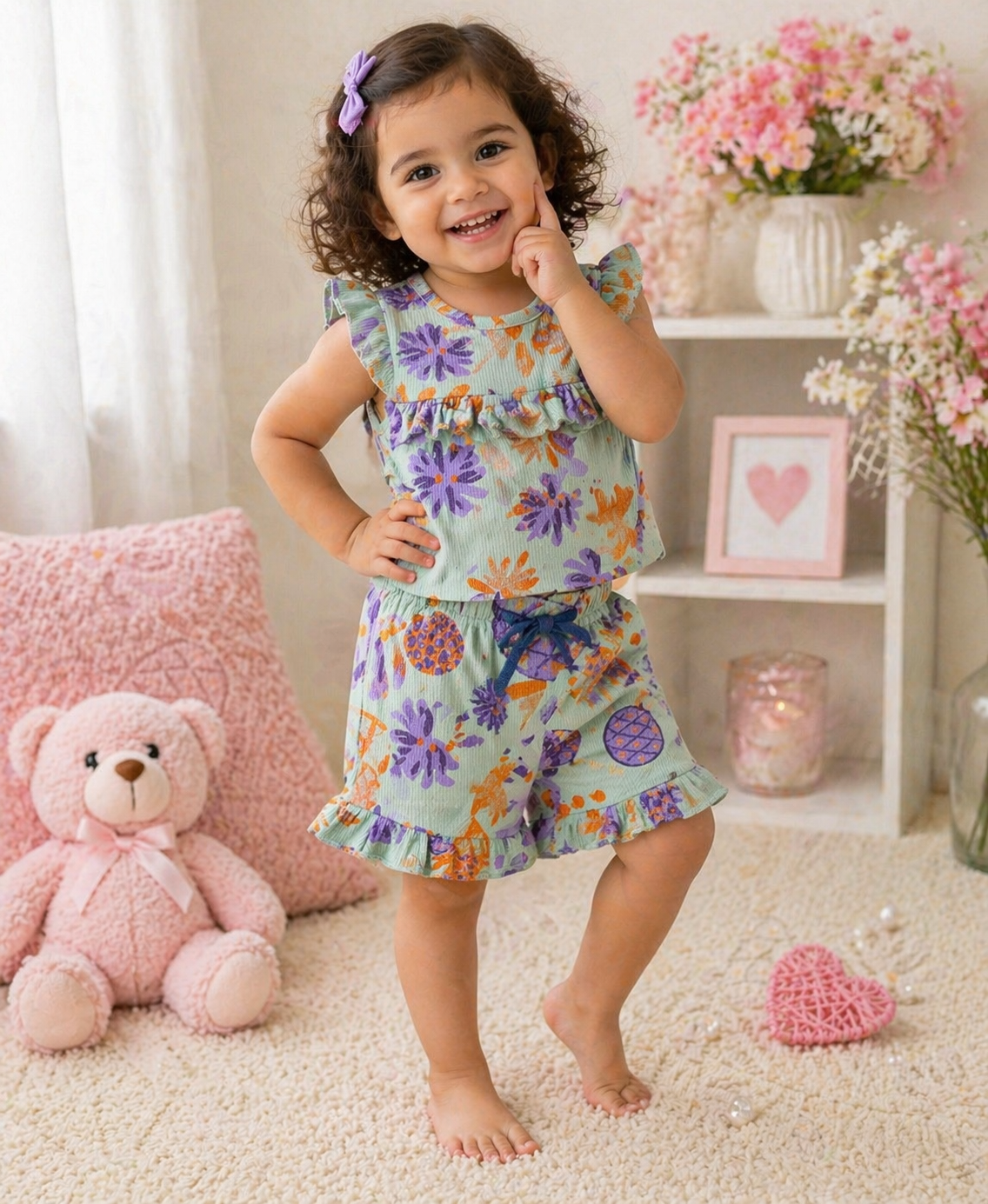 Greren PineApple Sleeveless Co-ord sets