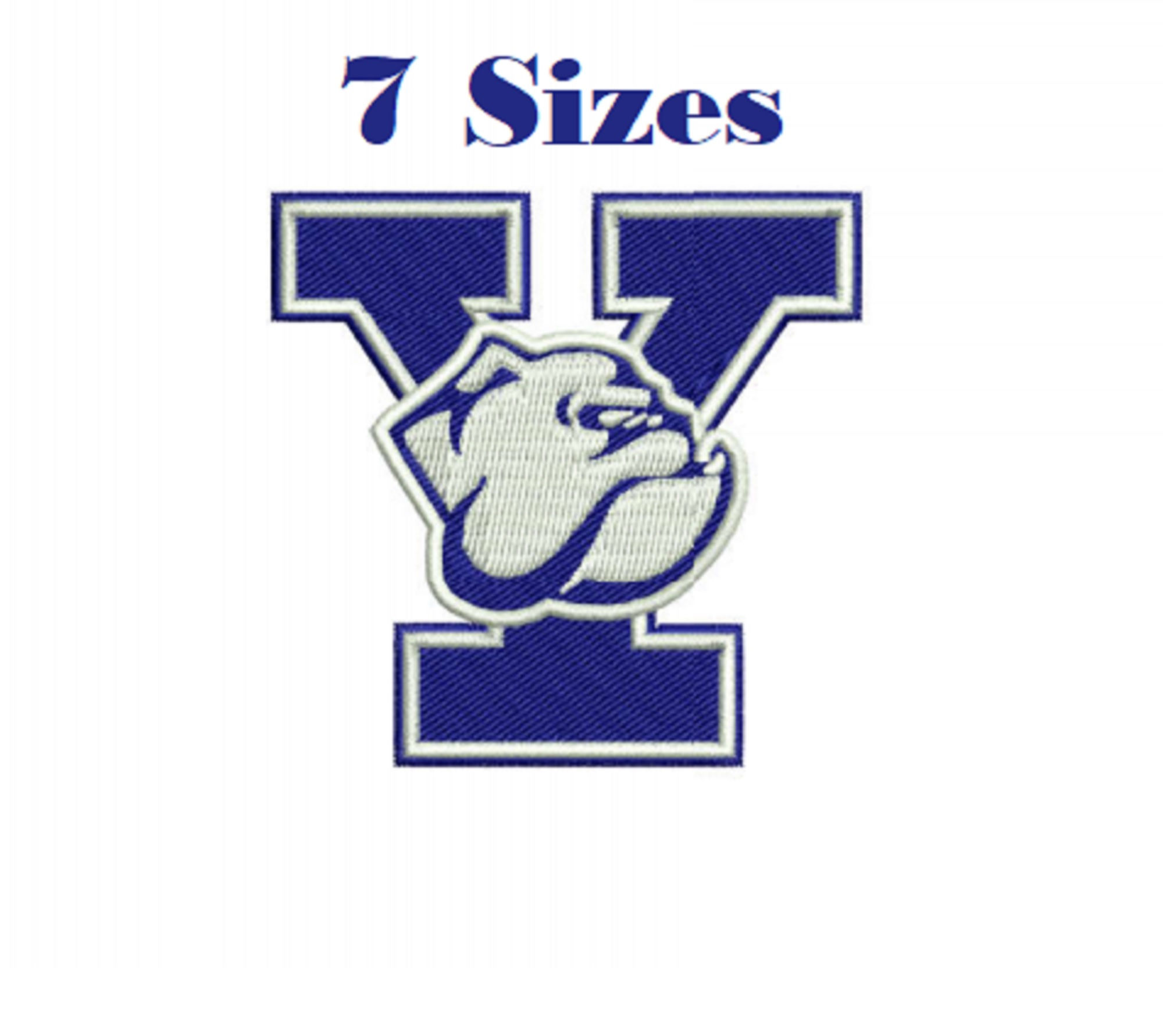 Yale Bulldogs Men's Basketball NCAA Embroidery Design File 7 Sizes All Formats