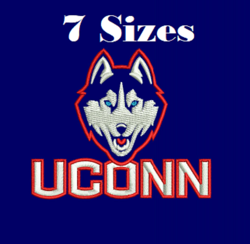 UConn Huskies NCAA Embroidery Design File 7 Sizes Fun Embroidery uconn-huskies-ncaa-embroidery-design-file-7-sizes-fun-embroidery