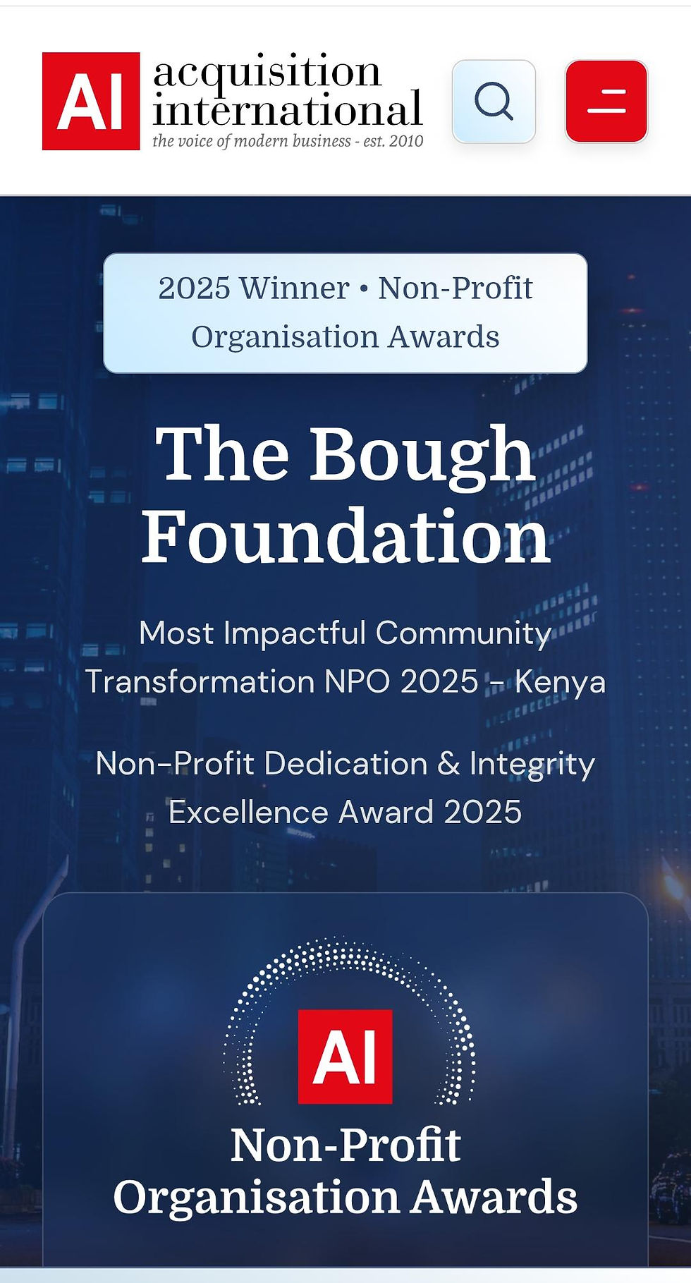 The Bough Foundation Receives Double Recognition at 2025 Awards