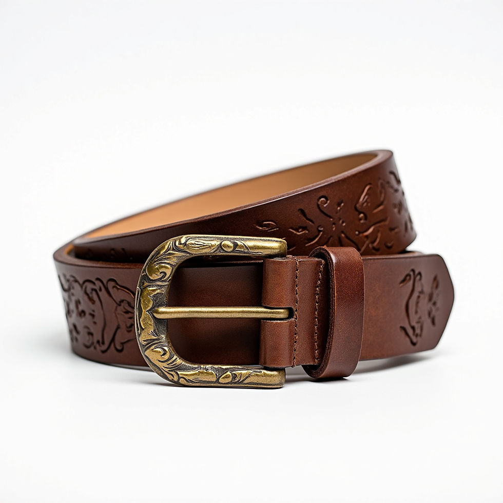 Engraved Leather Belt