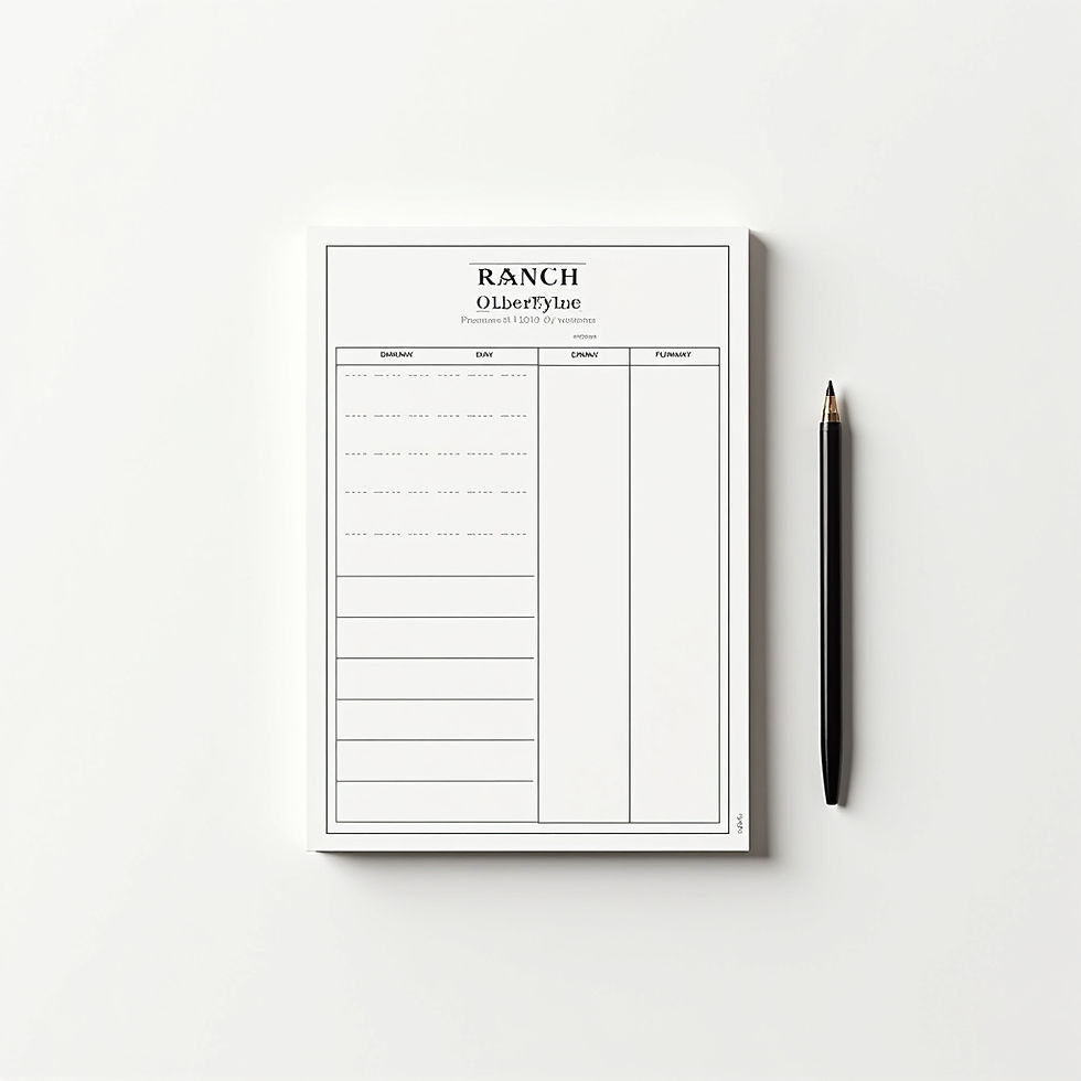 Ranch Lifestyle Planner