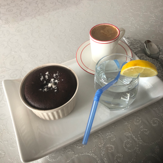 Turkish coffee and Suflee in Turkish home