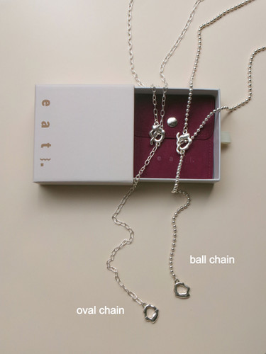 eat シルバーアクセサリー　oval chain ネックレス eat シルバーアクセサリーoval chain ネックレス