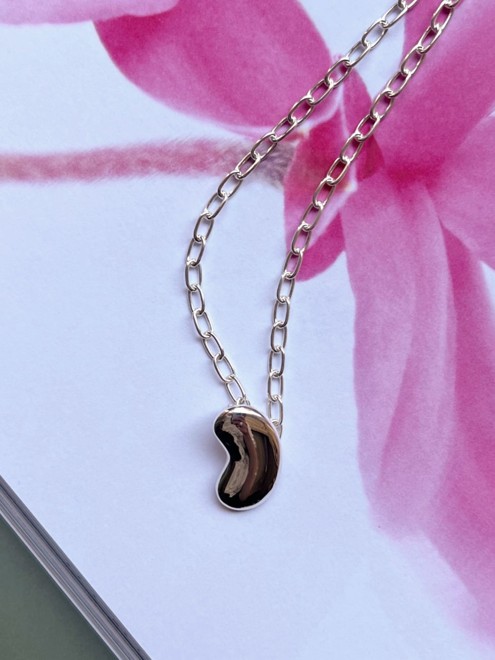 サムネイル： bean - oval lariat 2way chain necklace small