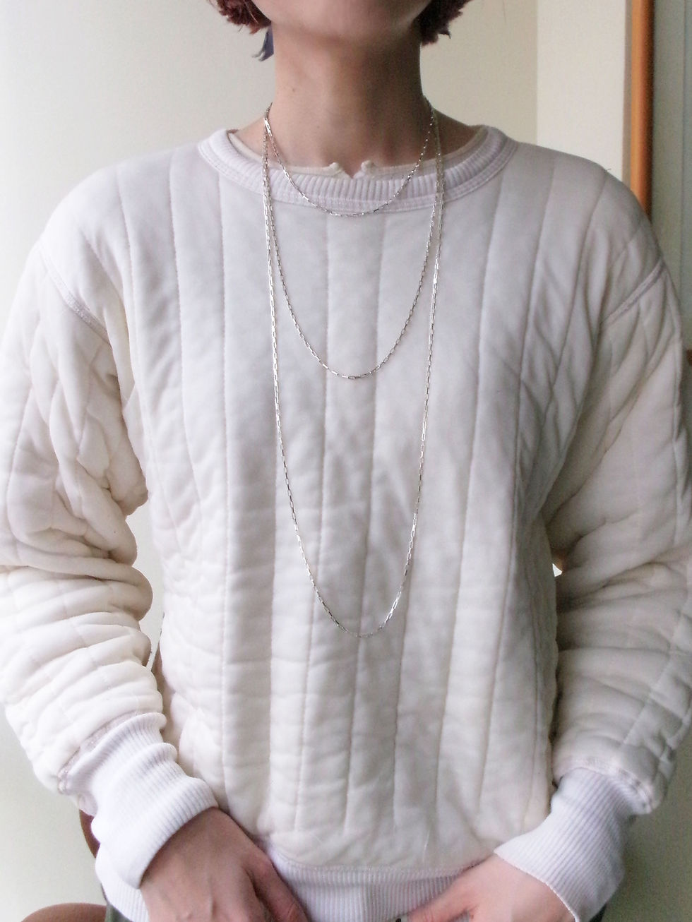 サムネイル： heart - square cut chain necklace