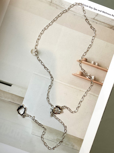 eat シルバーアクセサリー　oval chain ネックレス eat シルバーアクセサリーoval chain ネックレス