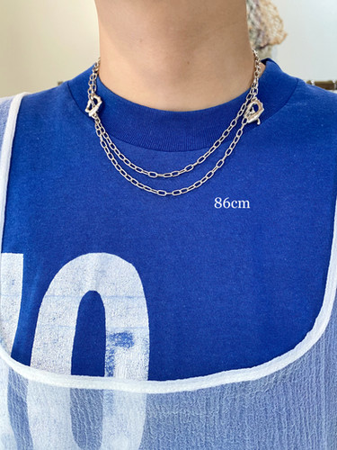 object motif design necklace - oval chain | eat