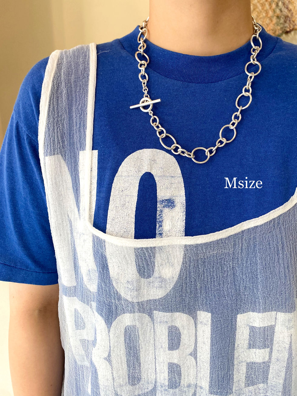 サムネイル： elliptical mix chain necklace