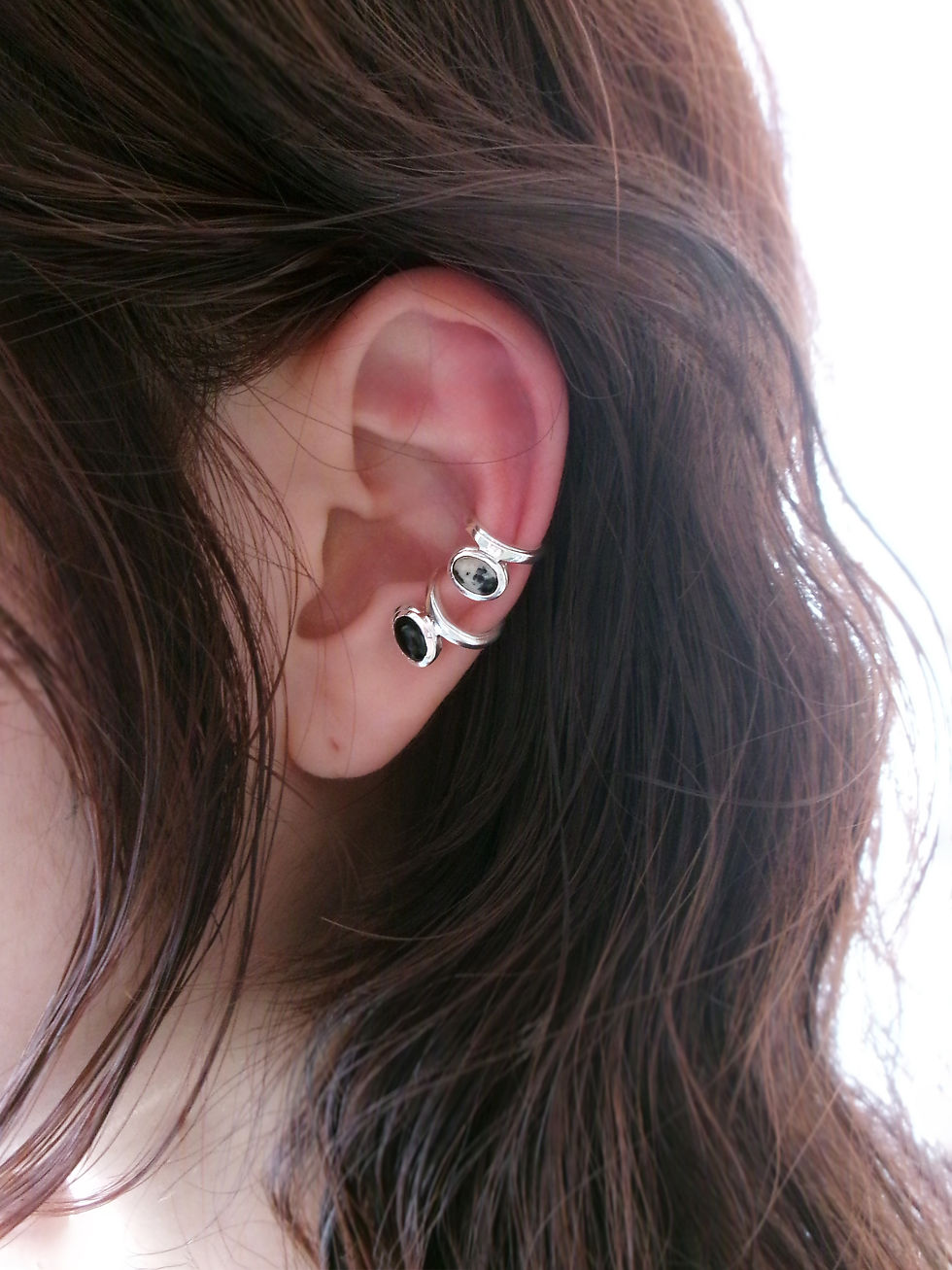 Thumbnail: natural stone ear cuff