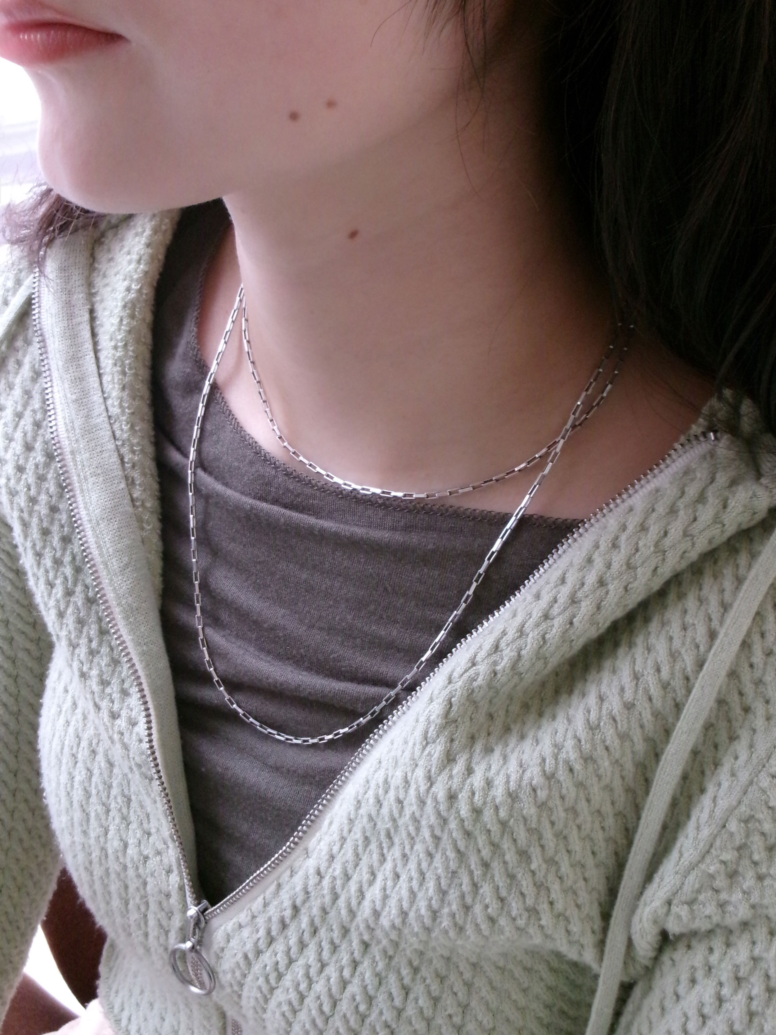 square cut chain necklace