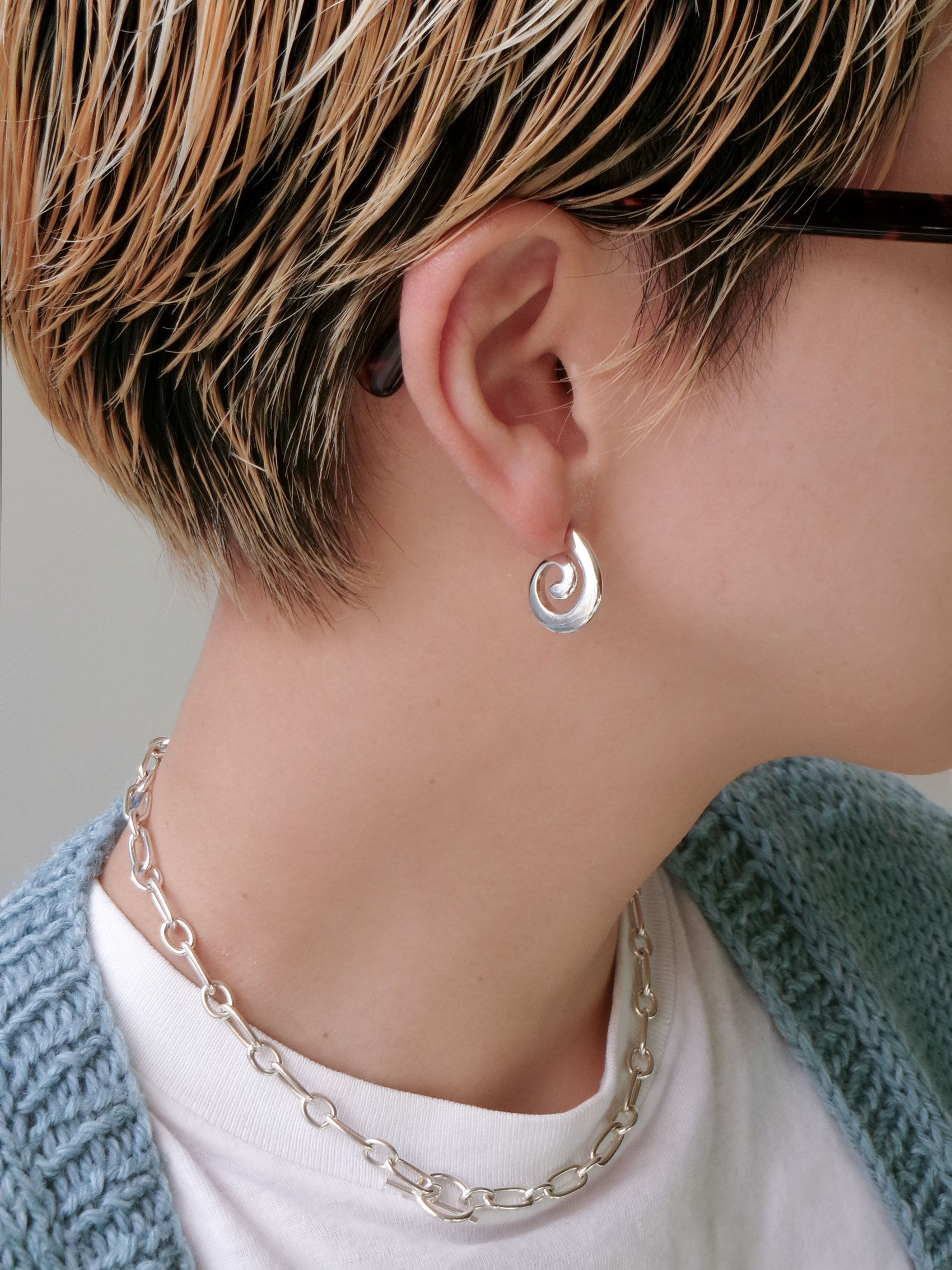 swirl bold pierce / earring