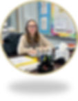 College advisor at desk, Discovery High School