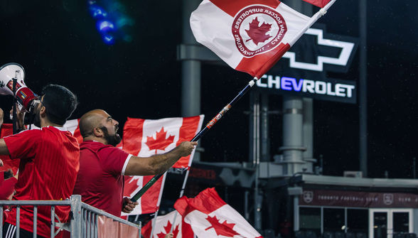 Canadian flag, photo captured by DW Sports Media.