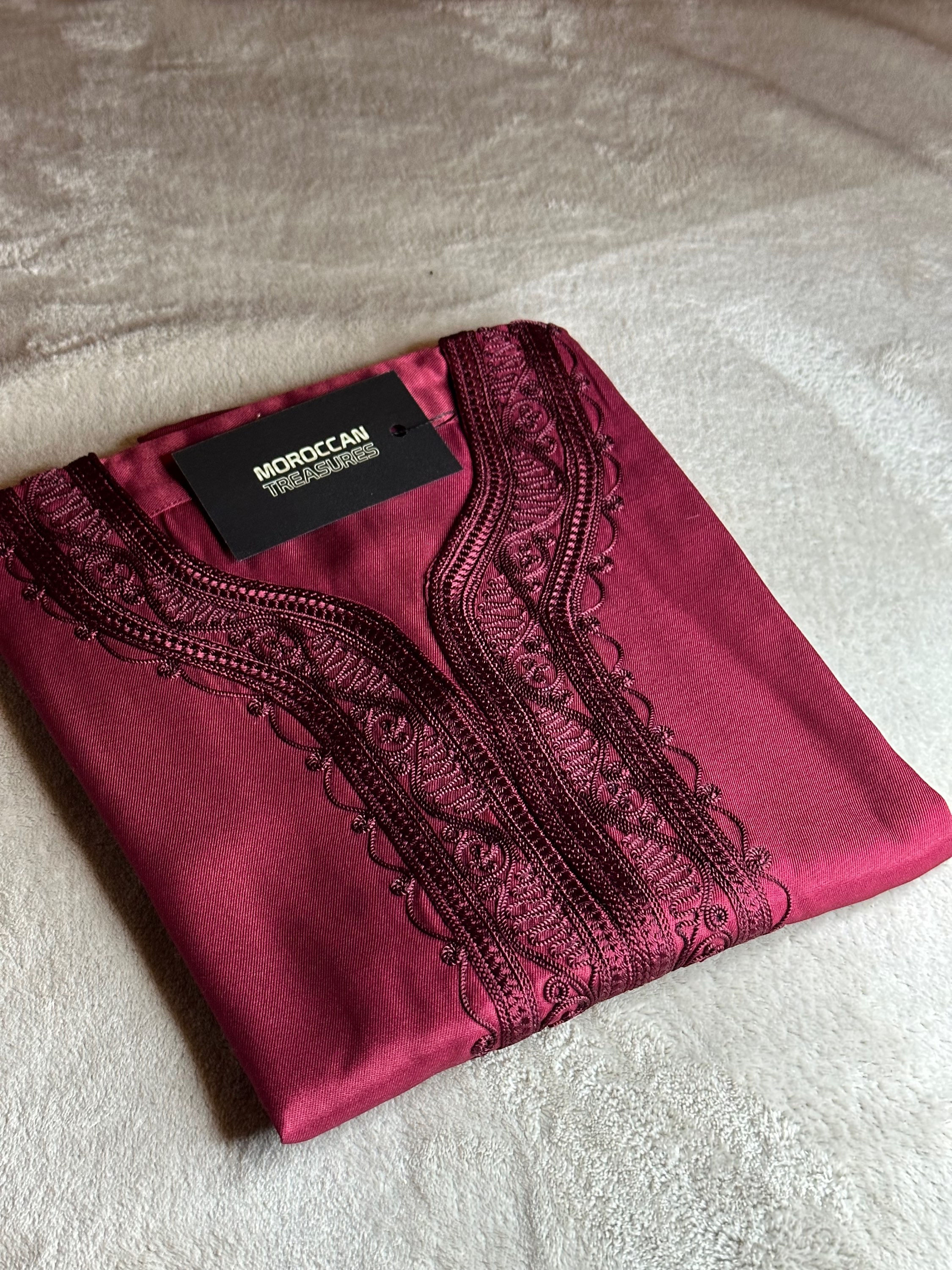 Kids Lux Maroon Thobe