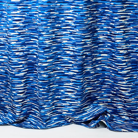 Tissu Moiré velours bleu