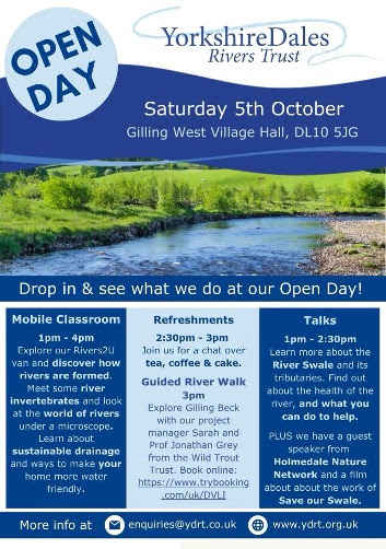 Flyer for Rivers Trust Open Day