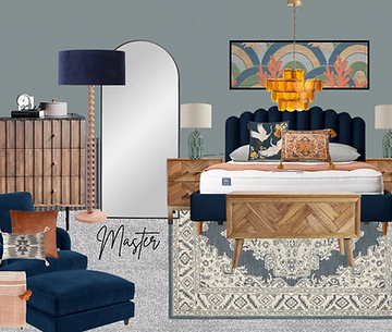 Example of a mood board that we use in our interior design process