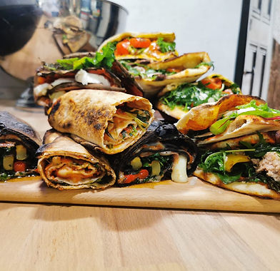 pizza roulée, piadine, piadina
