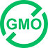 No GMO Icon in Green and White