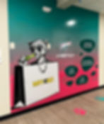 Cheetah with sunglasses on mural, holding a green item. Text: MPXNJ, CANNABIS UNLEASHED, LIVE RESIN, DISPOSABLE + RECHARGEABLE. Teal-pink background.