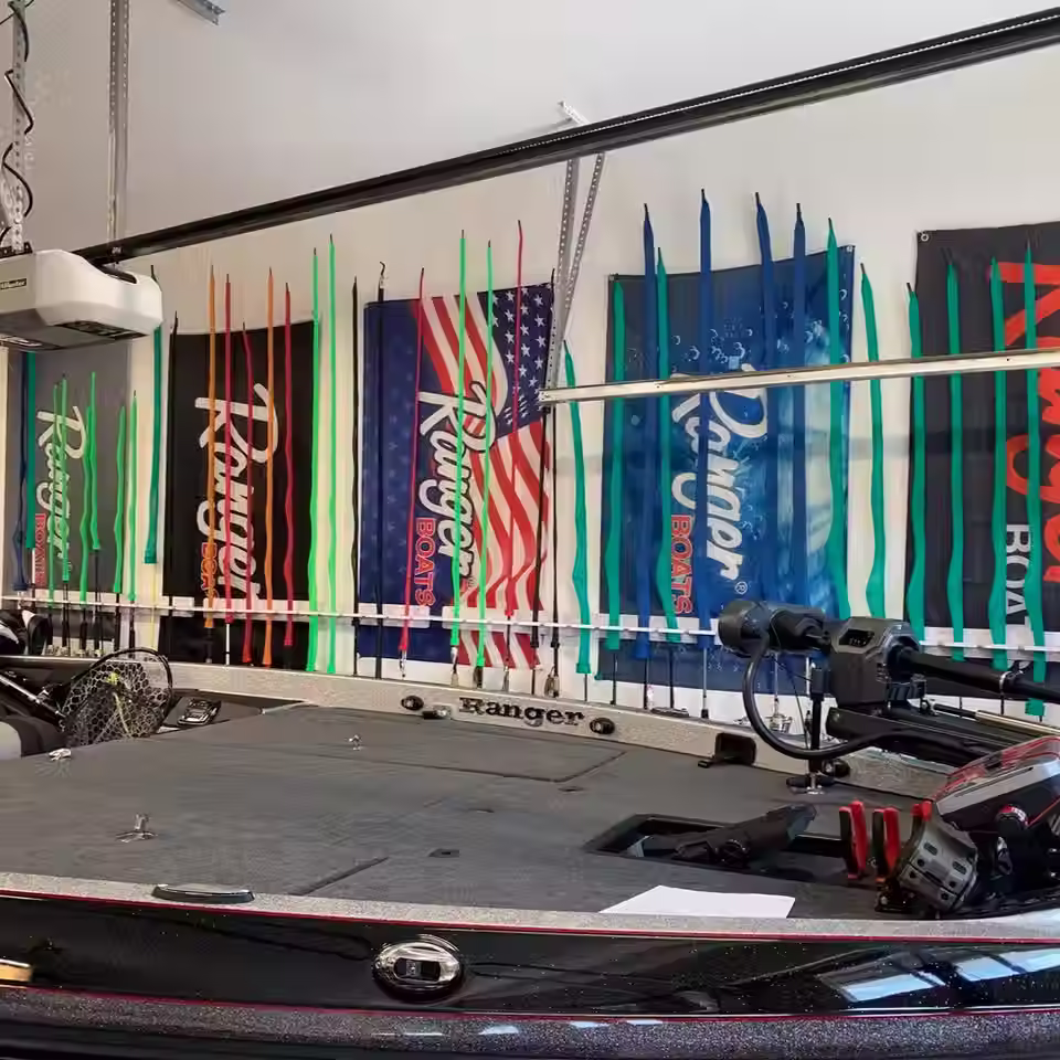 10-holder fishing rod rack