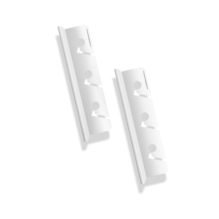 White 3-Holder Rod Rack