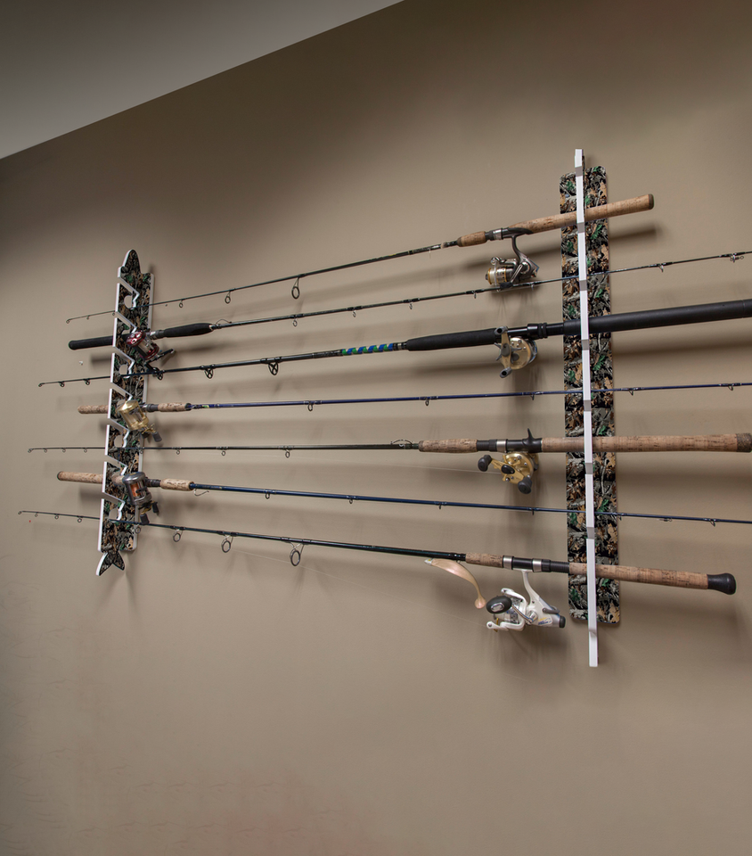 Forest Camo Non-Interlocking 7-Holder Rod Rack