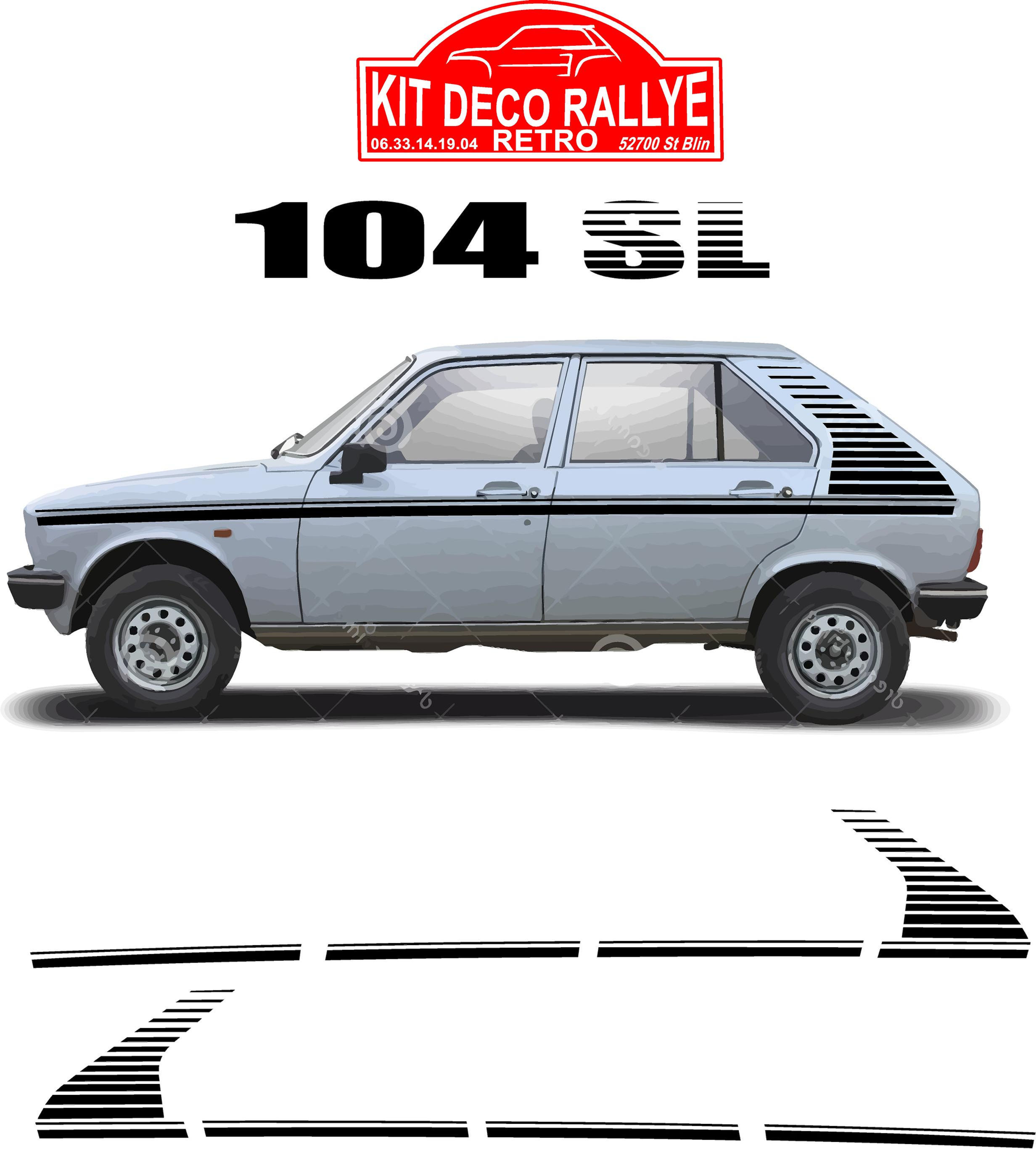 KIT DECO RALLYE BANDE 104 SL  d origine