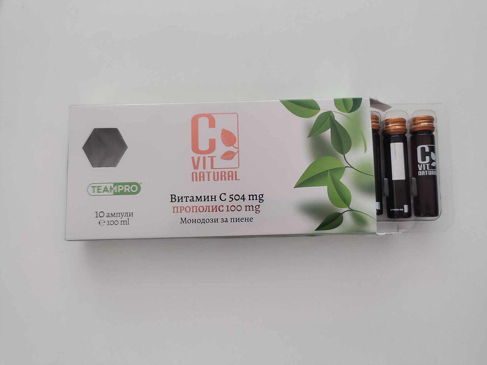 C Vit Natural / Натурален витамин С 504mg с Прополис 100mg в ампули – 10 бр.