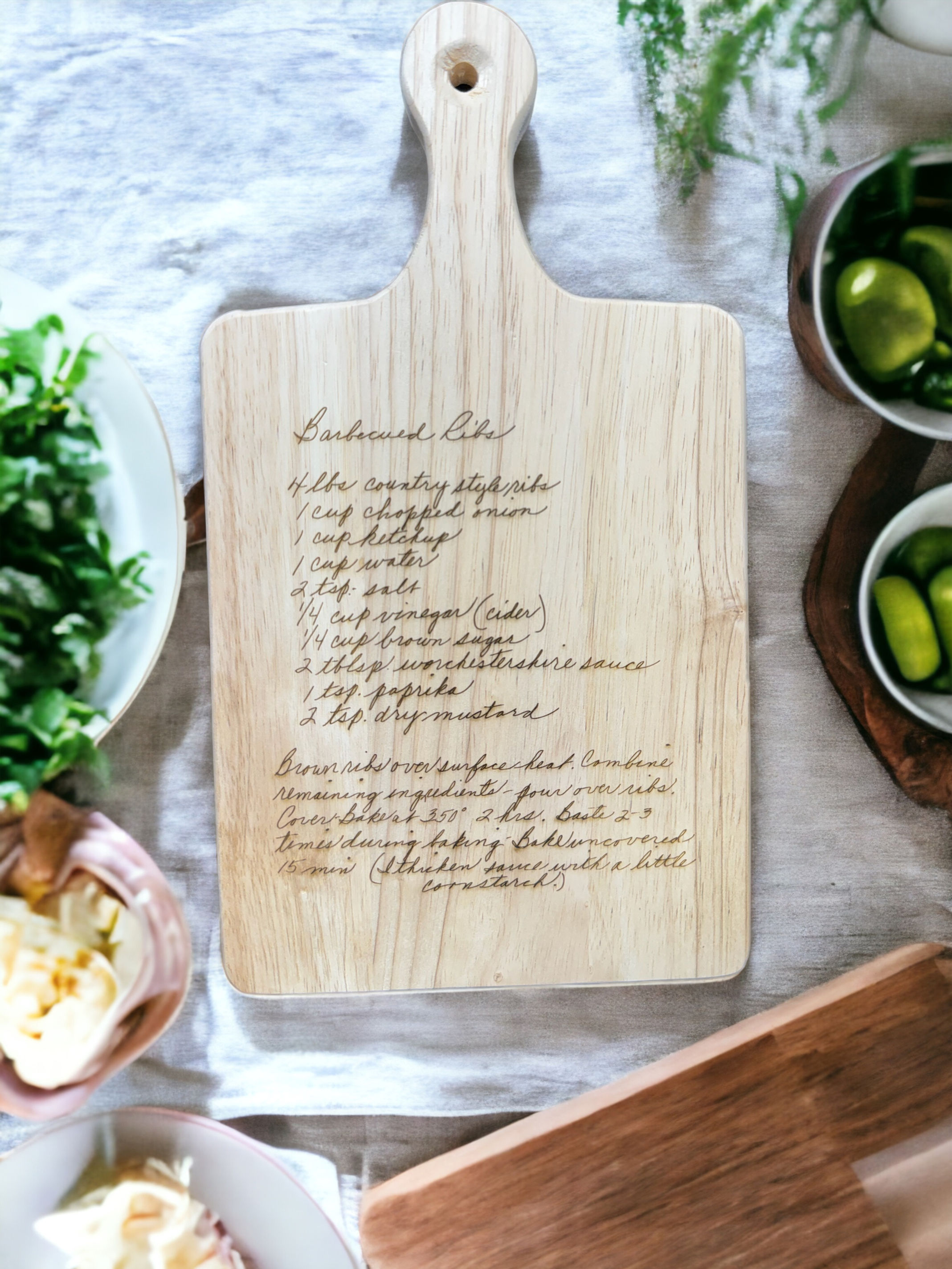 Custom Recipe Cutting Board