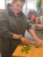 Chloe meal prepping