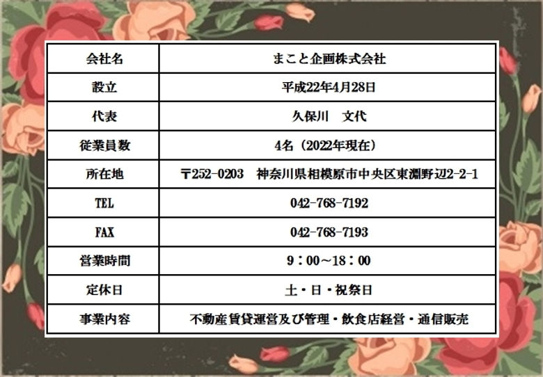 まこと企画株式会社について