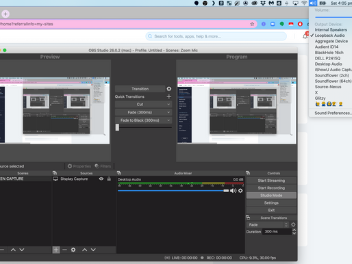 Recording computer audio workflow