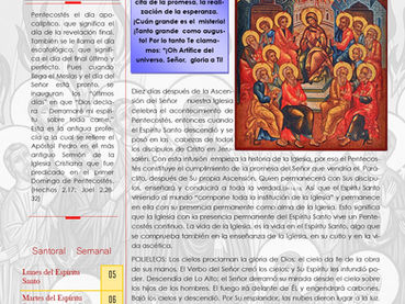 Boletín, Fiesta de Pentecostés