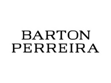 Logo Barton Perreira sur fond blanc, marque de lunettes de luxe.