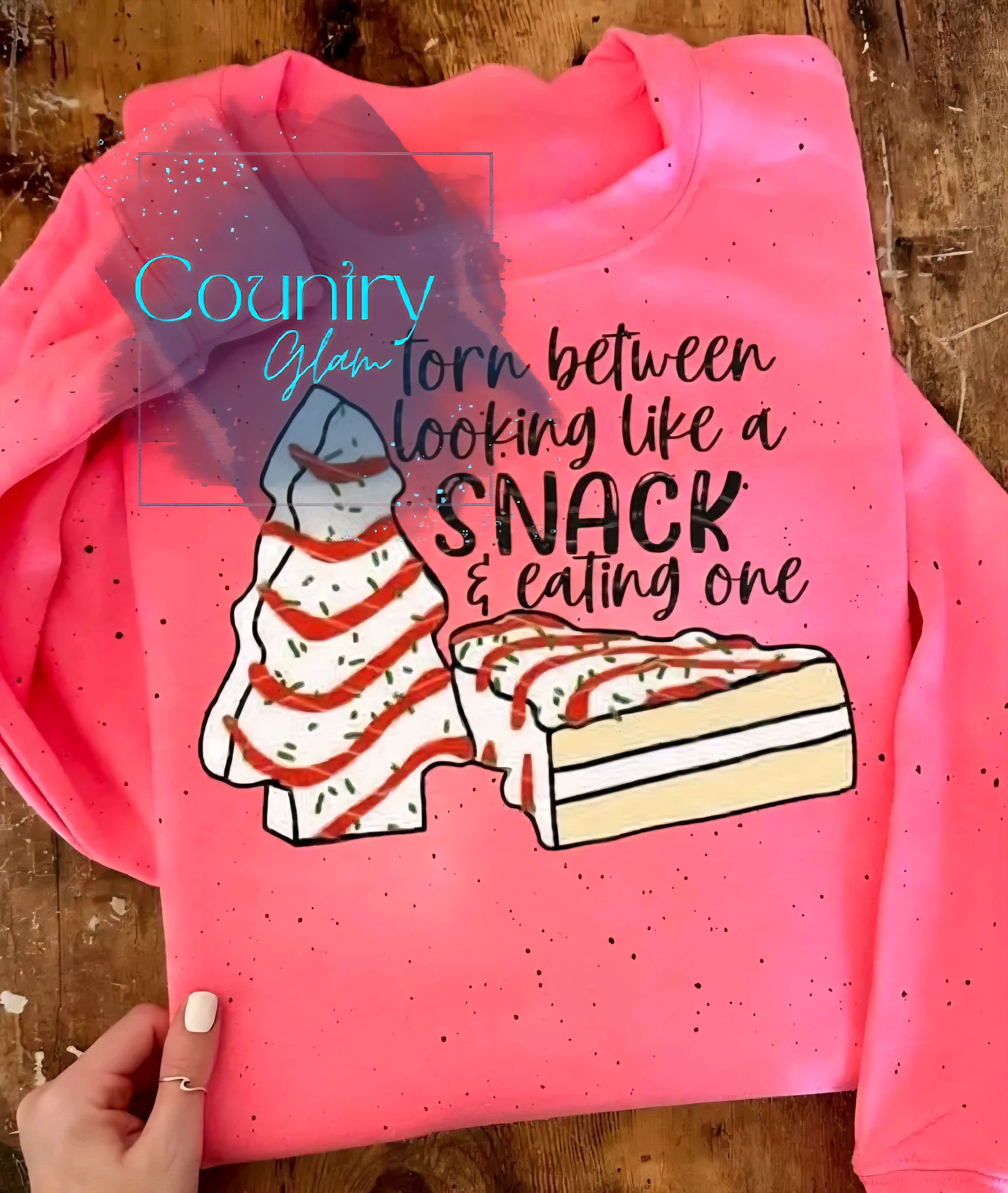 TORN BETWEEN LOOKING LIKE A SNACK OR EATING ONE 