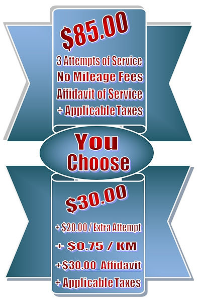 Oshawa Ontario Process Servers - Flat Rate Process Service vs Pay as you go Process Servic