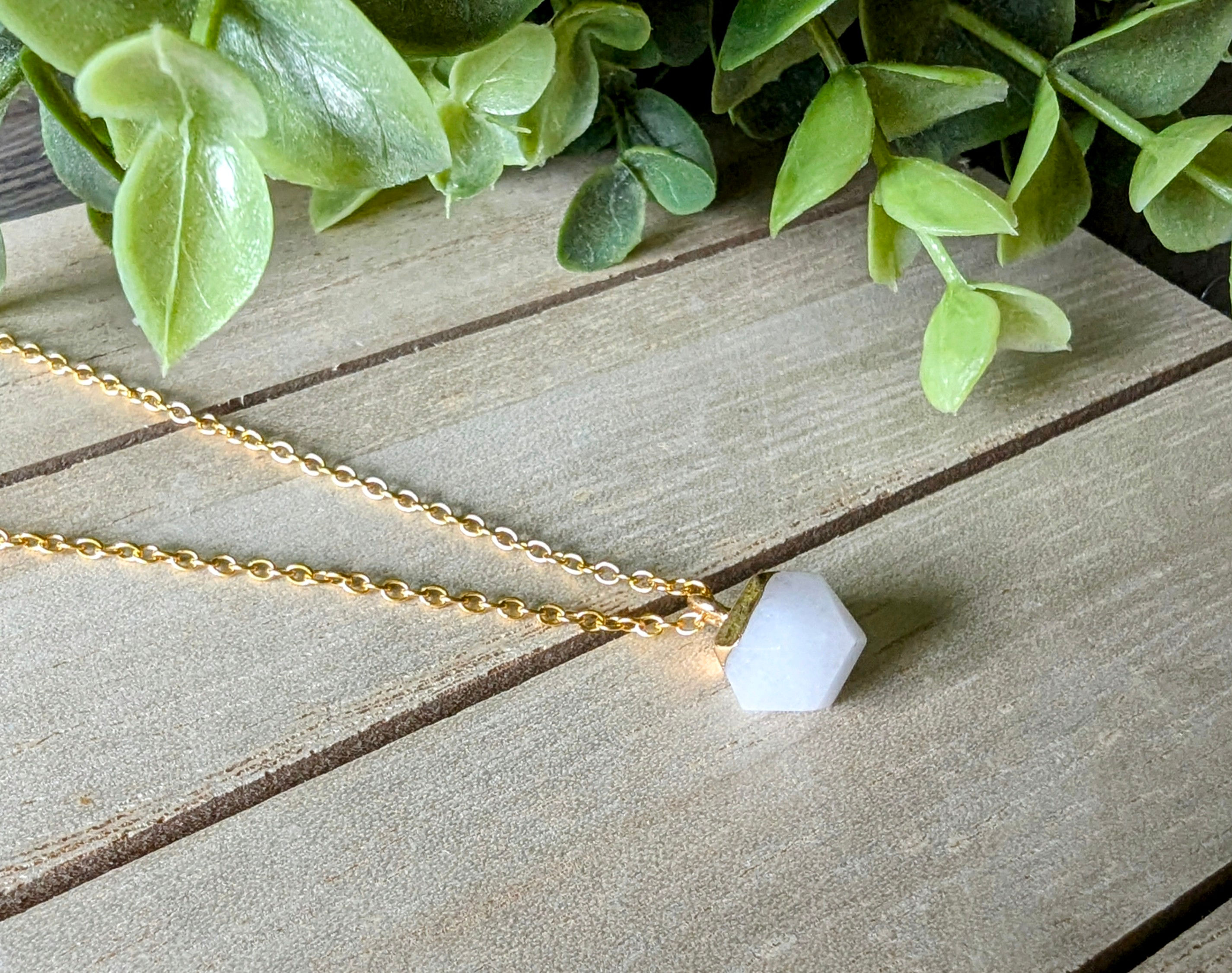 Collier "Petite Mignonne" Jade blanc