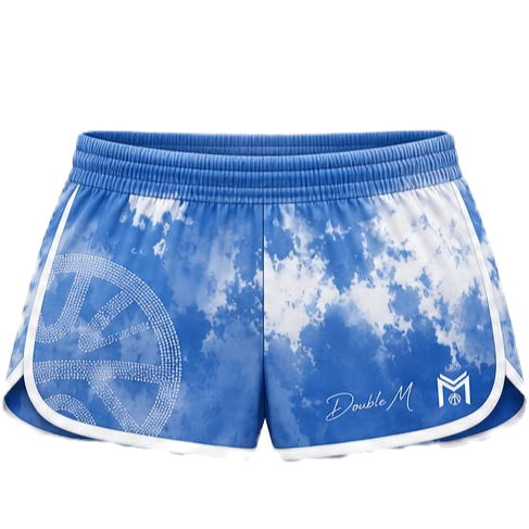 Shorts Azul Claro e Branco | Feminino