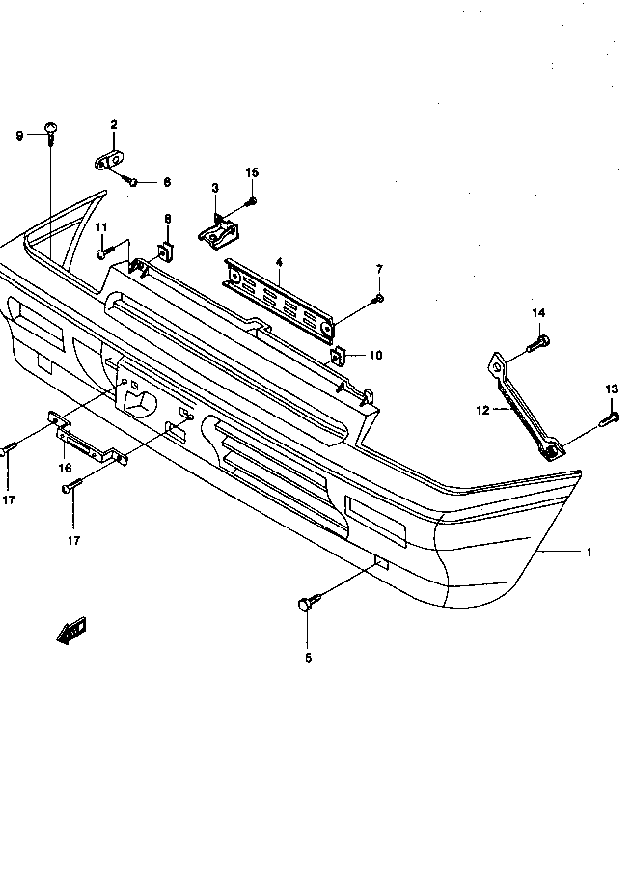 Zderzak przód + mocowania