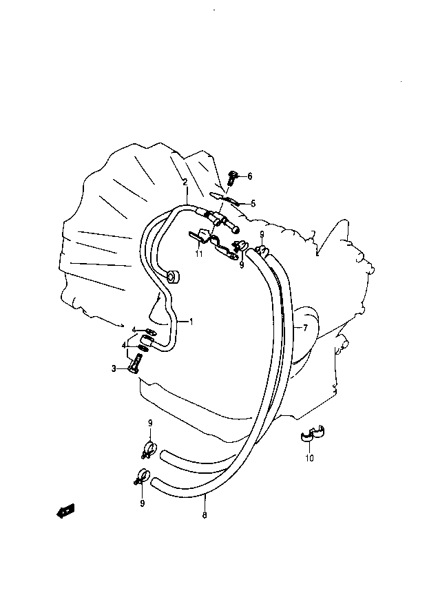 Przewody ciśnieniowe oleju automatycznej skrzyni biegów