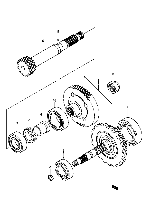 Automatyczna skrzynia biegów - wałek redukcyjny