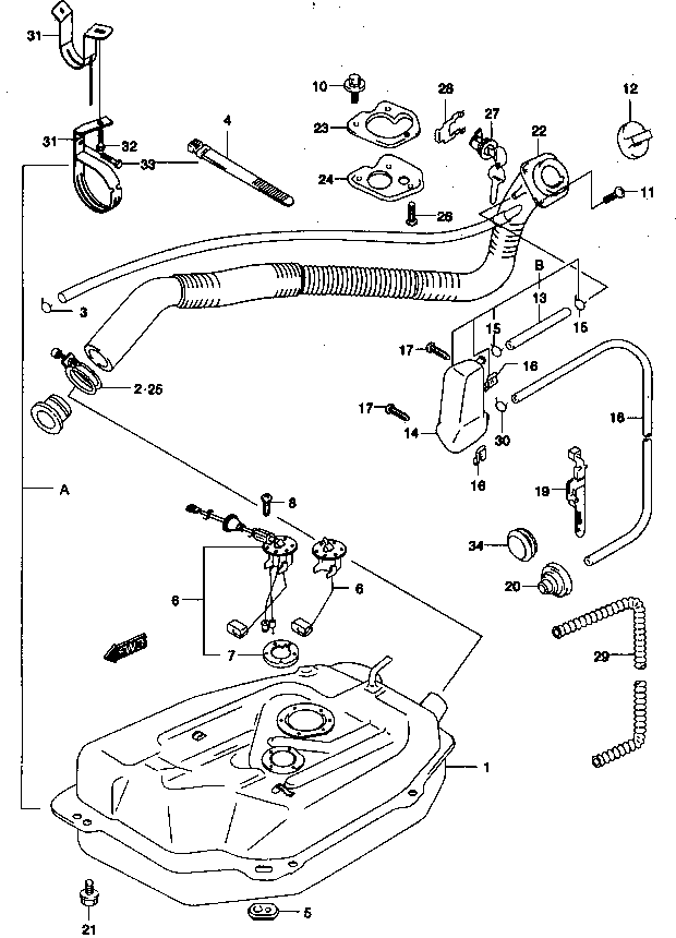 Zbiornik paliwa, wlew, osprzęt