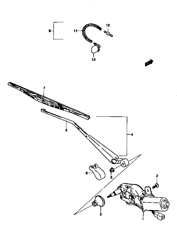 Wycieraczki przód, spryskiwacz